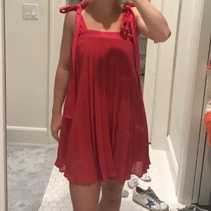 Free people Pink Tie Up Dress